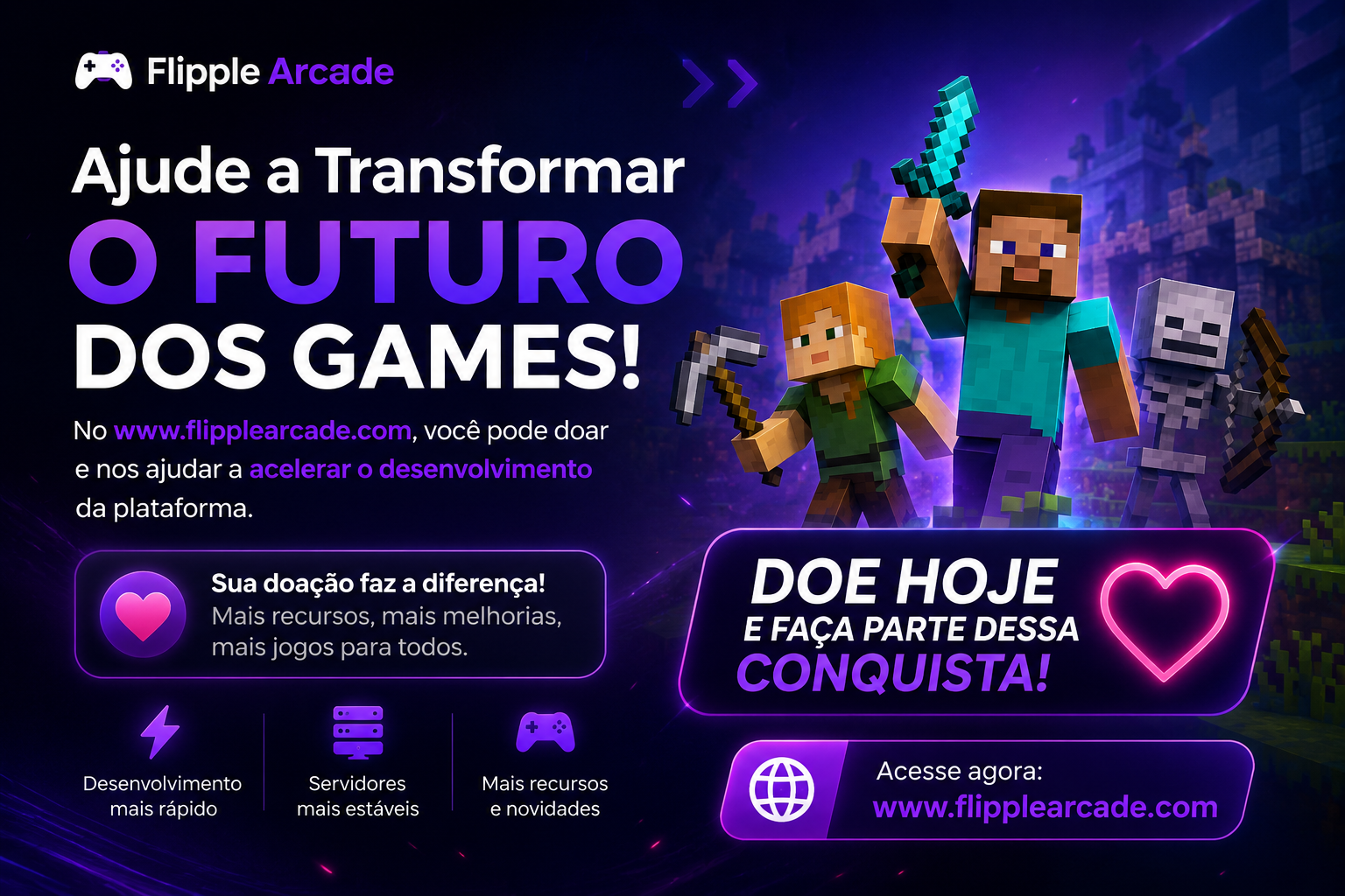 Apoie o Flipple Arcade